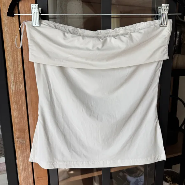 Princess Polly strapless tube top stretchy off shoulder slit cropped - Image 2