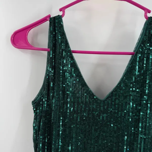 Boston Proper Tank Top Size XXS Sequin Emerald Green Cocktail Holiday Party NWT - Image 9