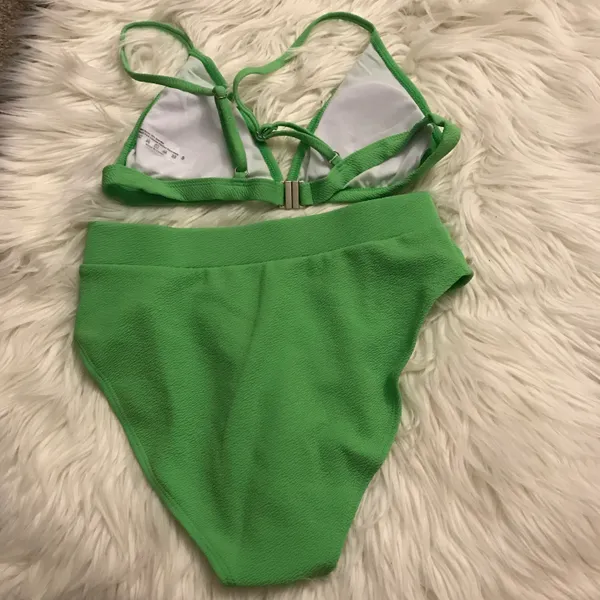 Boutique NWT Lime green Triangle Bikini Set - Image 3