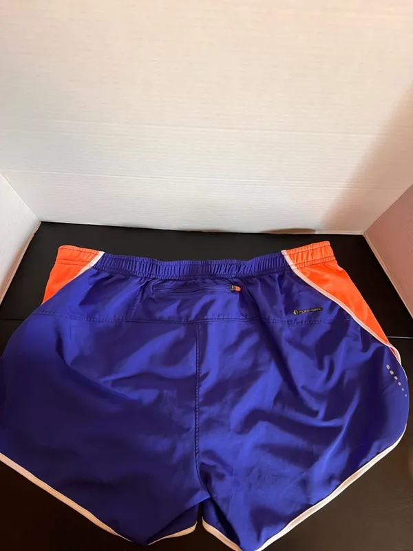 The North Face Women's Royal Blue & Orange Running Shorts - Image 10