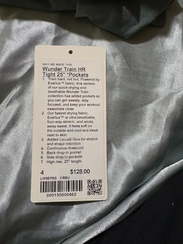 Lululemon Wunder Train HR Tight 25” Pockets OP $128 - Image 5