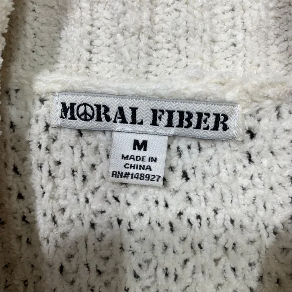 Moral Fiber Women's Cream Cable Knit Turtleneck Sweater Size M Polyester‎ Chunky - Image 7