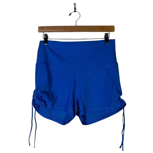 Aerie Offline Royal Blue‎ Ruched Drawstring Athletic Shorts Womens XL Athleisure - Image 4