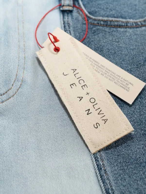 Alice + Olivia Jeans - Georgia Two-Tone Denim Maxi Skirt - Image 10
