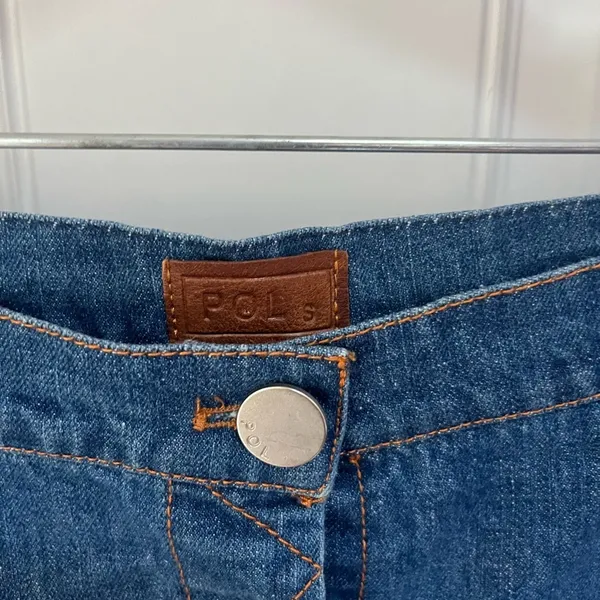 POL distressed‎ Jean skirt button front size small - Image 2