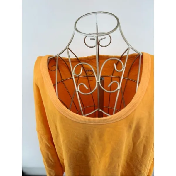 Aerie yellow orange women’s sweatshirt size medium 100% cotton - Image 5