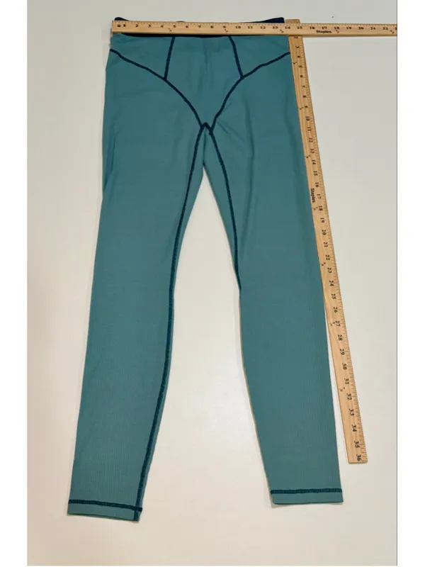 Fabletics Women’s M Waffle Leggings Teal Blue NWT b1 - Image 2
