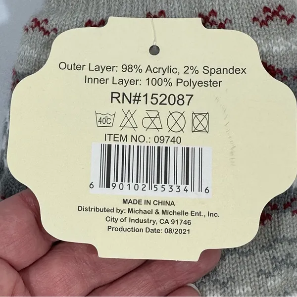 Sherpa Lined Nordic Fair Isle Non Slip Warm Socks NEW Cozy - Image 4