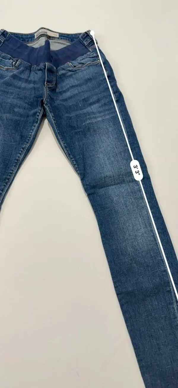 ASOS Maternity Dark Wash Stretchy Denim Raw Hem Skinny Jeans US 4 - Image 6