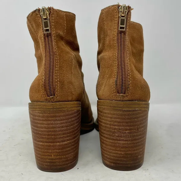 Steve Madden Brown Suede Shrines Heeled Booties Womens Size 9 - Image 5