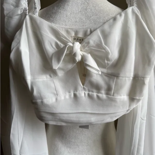 For Love & Lemon Trisha Crop Top in White NWT, $154 Retail - Image 7