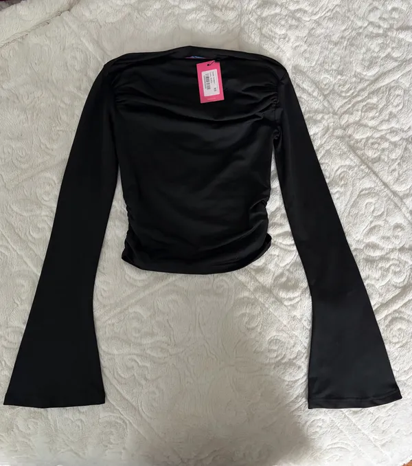 Edikted Black Long Sleeve Top - Image 3