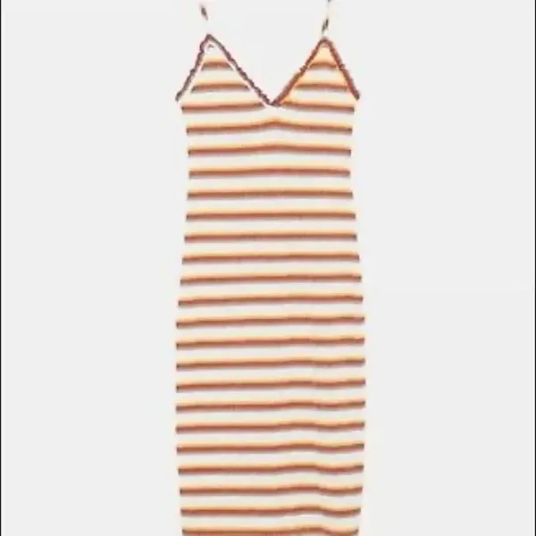 ✨ Zara Ribbed Strappy Mulicoloured V-Neck Long Midi Dress✨ - Image 6