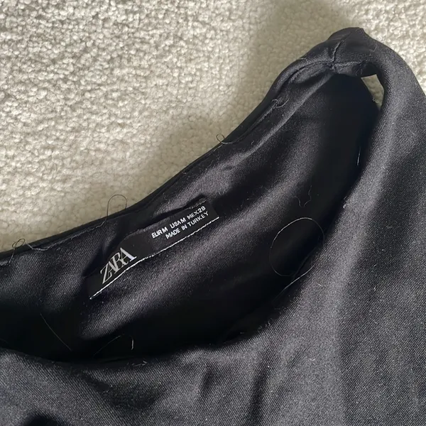 Stunning Used / Worn Black Zara Slinky Sleeveless Bodysuit - Image 5
