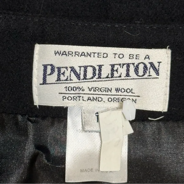 Pendleton Vintage Wool Elegant Black Maxi Skirt - Image 13