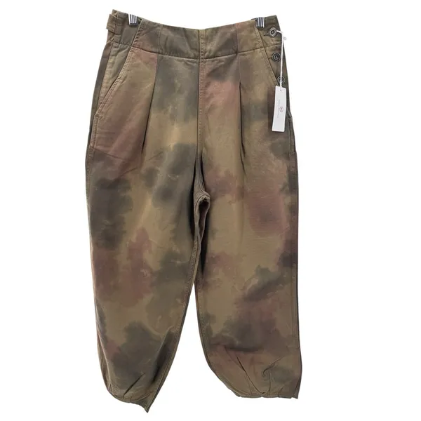 AG Adriano Goldschmied Adel Trousers 27 NWT‎ Barrel Leg Pleated Cropped Utility - Image 4