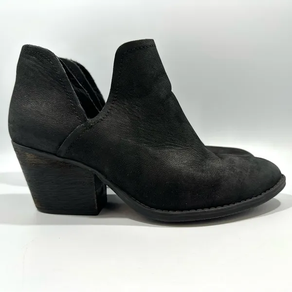 Steve Madden Adelphie Black Distressed Nubuck Leather Booties 8.5 M Boho Grunge - Image 3