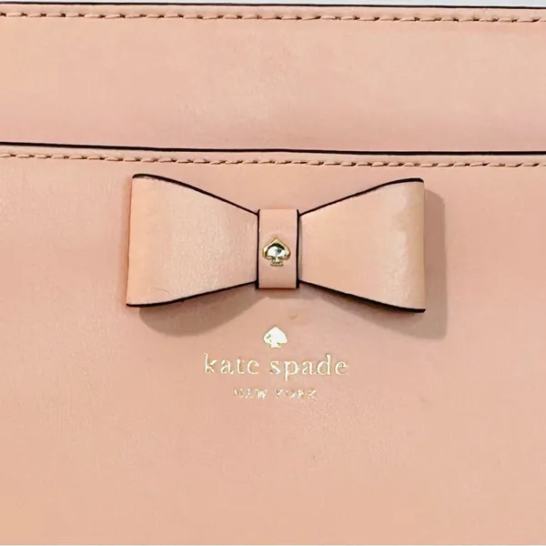 Kate Spade Baldwin Street Angelica Bow Crossbody Bag Rosycheeks Pink Leather - Image 3