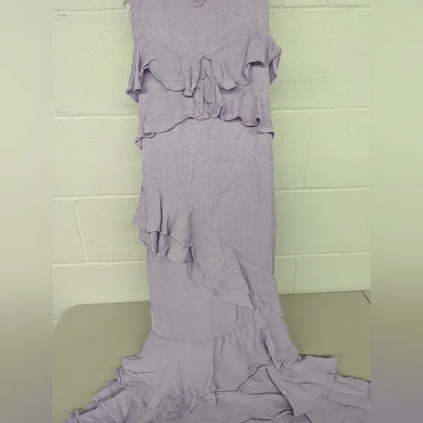 La Femme New Sz Xs 0/3 Ruffle Maxi long Dress Let Me Be forever that girl purple - Image 10