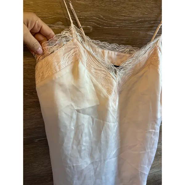 Express cami size Large slip rose lace strap y2k - Image 7