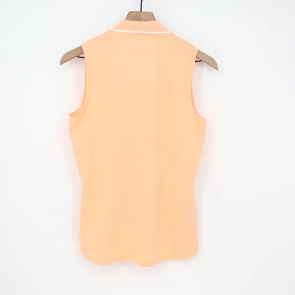 Walter Hagen P11 Sleeveless Johnny Golf Polo Peach Fuzz Orange Womens Medium - Image 7