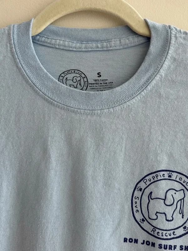 Puppie Love - Ron Jon Surf Shop Blue Long Sleeve T-Shirt, Size Small - Image 8