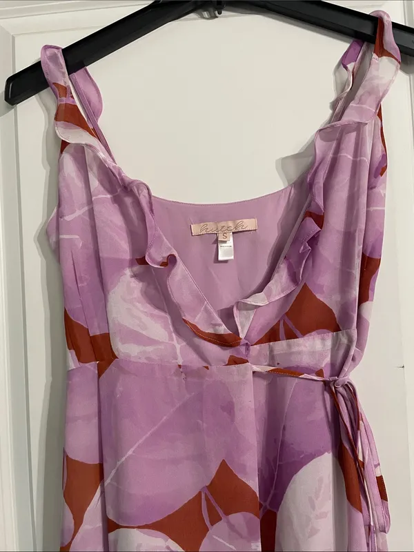 Hutch Anthropologie Sleeveless Georgia Wrap Maxi Dress Multi Floral Size Small - Image 5