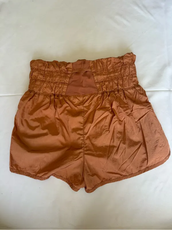 Free People Movement The Way Home Shorts in Rust Orange Size Large - Image 3