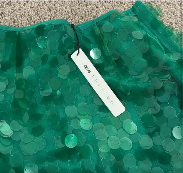 ASOS Only worn twice Green sequin skirt - Image 3