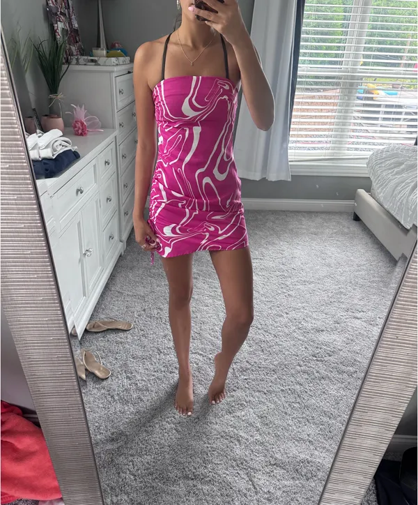 Lelis pink strapless dress - Image 3