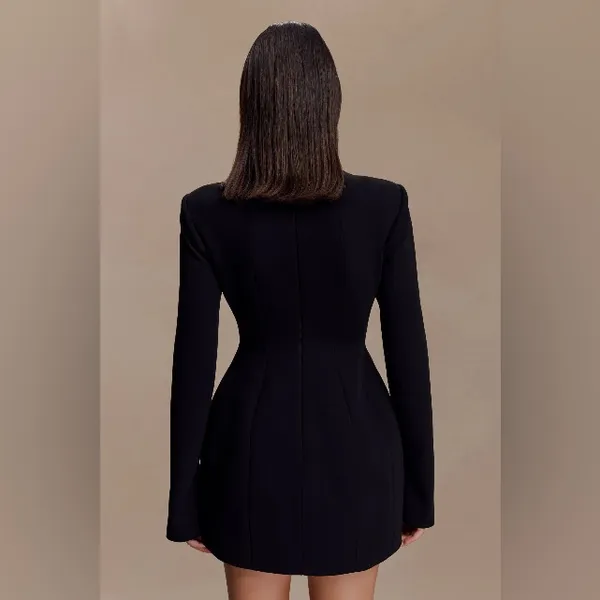 Meshki Michelle Cut Out Mini Dress - Black S - Image 2
