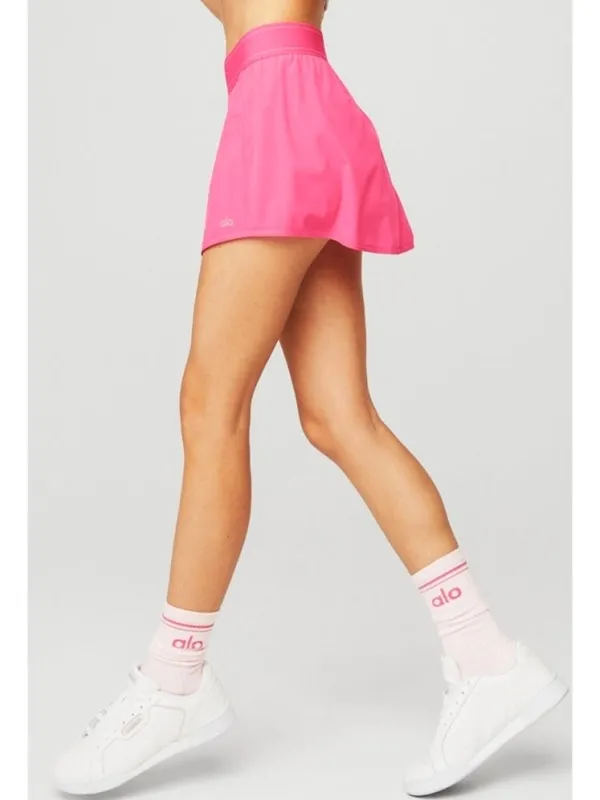 Alo Match Point Tennis Skirt Pink Fuchsia Hot Yoga Exercise Sports Shorts Skort - Image 4