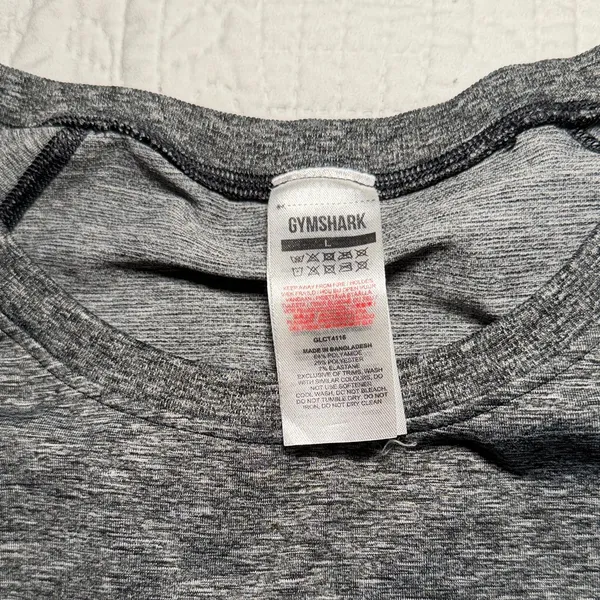 Gymshark Gray Long Sleeve Crop Top - Image 2