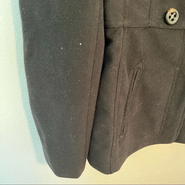 Maralyn & Me Women's Size Medium Double Breasted‎ Peacoat Black Military Lined - Image 4