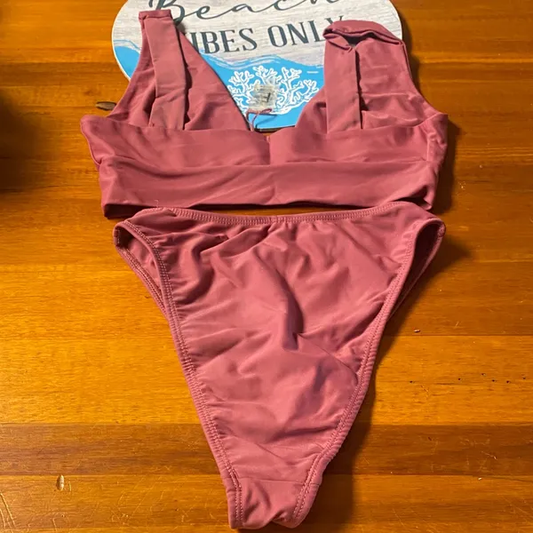 Lulu's Dusty Rose Two-Piece Bikini Set - Image 3