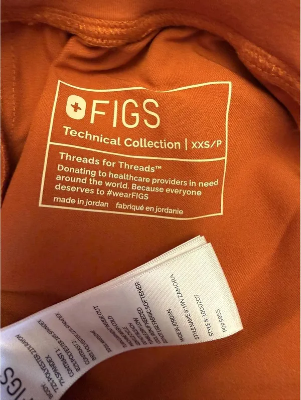 FIGS Zamora High-Waisted Jogger Scrub Pants Terracotta XXS Petite NWOT - Image 6