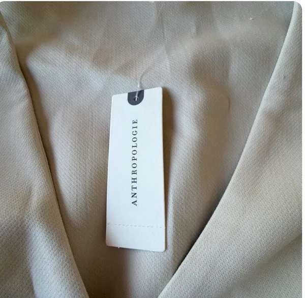 Vestido Anthropologie Wrap Crema Talla XS Nuevo con Etiqueta - Image 4