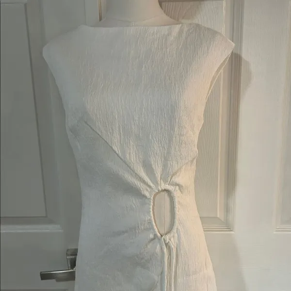 TRINA TURK Evelyn 2 Dress, White Lined, Size 2, NWT - Image 8