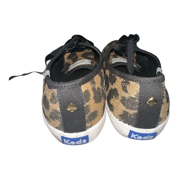 Keds x Kate Spade Leopard Print Glitter‎ Sneakers, Size 9 - Image 7