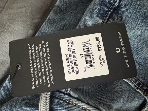 True Religion Jeans Pink Low Rise - Image 4