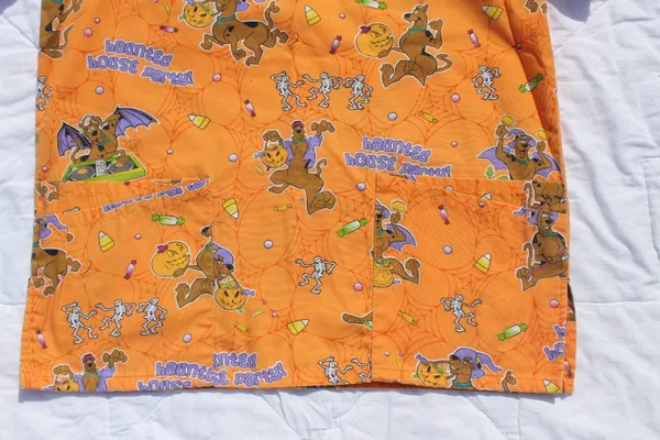 Scooby Doo Scrub Top Halloween Orange Small S - Image 2
