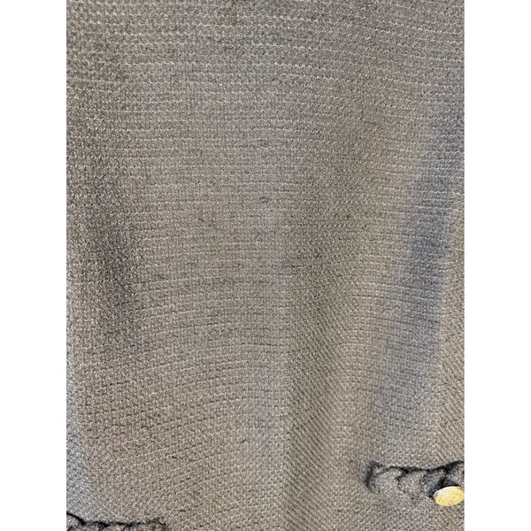 Tuckernuck Black Tweed Long Sleeve Jackie Dress Braided‎ Trim Small - Image 4