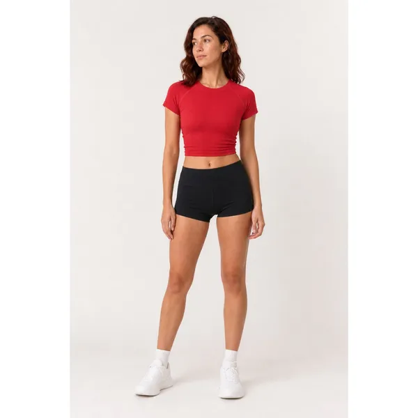 Lululemon Swiftly Tech Cropped Short Sleeve 2.0 Oxford‎ Red Size 2 - Image 3