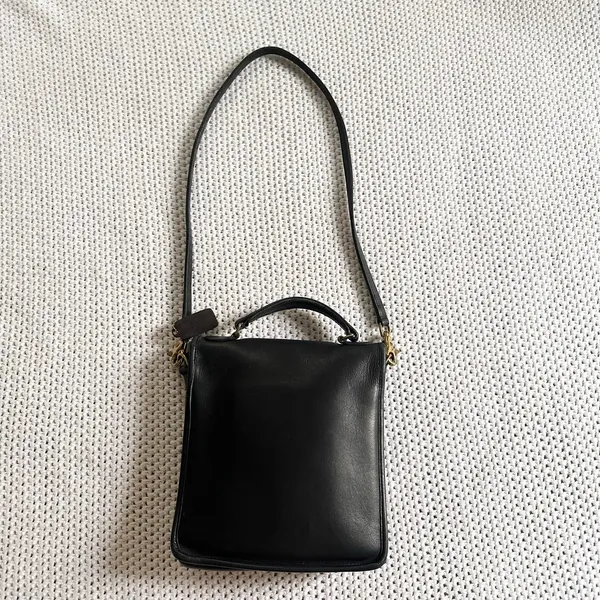 Coach Blue Leather Vintage Slim Station Shoulder Top Handle Flap Turn Lock Bag - Image 12