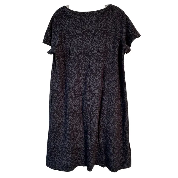 Fresh Produce Womens Black Beach Batik Summer Day‎ Scoop Neck Dress Size M NEW - Image 2