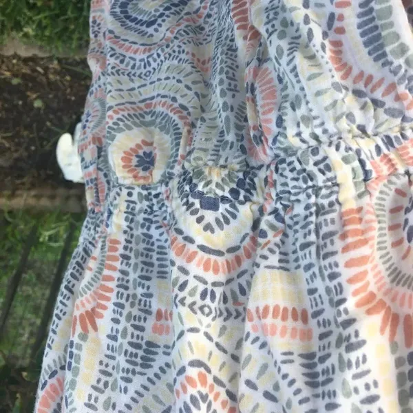 ripcurl Boho Cotton Graphic Aztec Sundress Size Small - Image 5