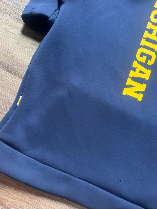 Jordan University M Logo Navy & Yellow Pullover Jacket L - Image 10