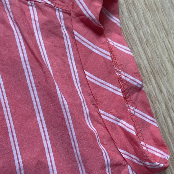 Abercrombie & Fitch Women’s Pink White Short Sleeve Button-Down Shirt Size XS - Image 7