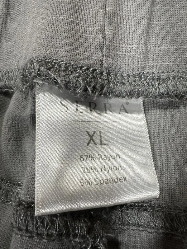 Serra Womens Casual Gray Pants XL Stretch Blend Rayon Nylon Spandex Pull-On - Image 2
