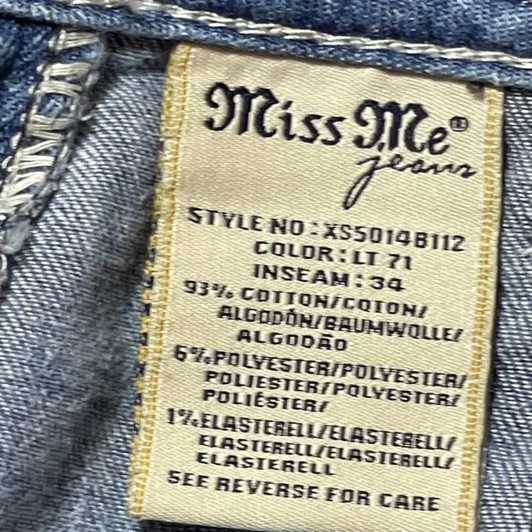 Miss Me Loose Saddle Stitching Bootcut Jeans - Image 12